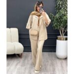 ست مانتو شلوار تک جیب آستین پاگن