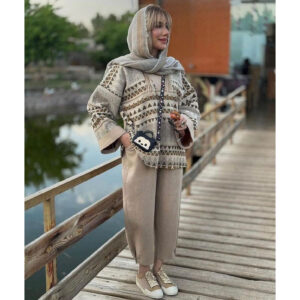 ست شومیز و شلوار طرح دار