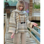 ست شومیز و شلوار طرح دار کد 1049 - Image 2