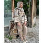 ست شومیز و شلوار طرح دار کد 1049 - Image 4