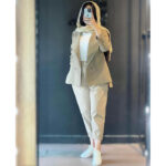 ست کت بغل چاک دار و شلوار کد 1050 - Image 2