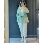 ست کت بغل چاک دار و شلوار کد 1050 - Image 3