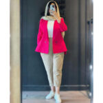 ست کت بغل چاک دار و شلوار کد 1050 - Image 4