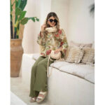 ست شومیز و شلوار جلو بسته طرح دار