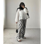 ست شومیز کراش و شلوار زبرا