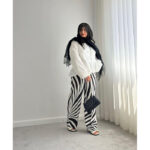 ست شومیز کراش و شلوار زبرا کد 1024 - Image 6