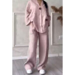 ست شومیز جلو بسته و شلور مدل تانیا