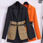 کت پاییزه کمربند دار