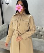 مانتو دانشجویی کتان مدل نیلوفر