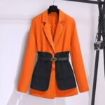 کت پاییزه کمربند دار کد 1089 - Image 5