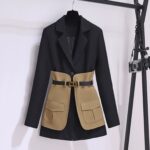 کت پاییزه کمربند دار کد 1089 - Image 4