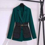 کت پاییزه کمربند دار کد 1089 - Image 3