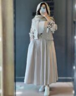 ست کت و دامن کرپ کد 1077 - Image 9