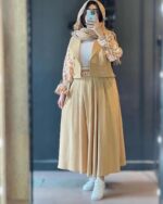 ست کت و دامن کرپ کد 1077 - Image 6