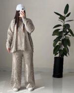 ست بلوز و شلوار بافت درجه یک مدل نیکا کد 1112 - Image 7