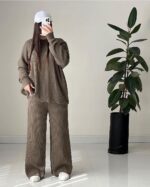 ست بلوز و شلوار بافت درجه یک مدل نیکا کد 1112 - Image 4