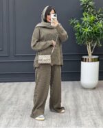 ست بلوز و شلوار بافت درجه یک مدل نیکا کد 1112 - Image 5