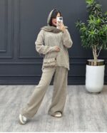 ست بلوز و شلوار بافت درجه یک مدل نیکا کد 1112 - Image 3