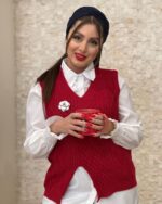 ست شومیز و وست بافت مدل تیارا کد 1109