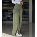 شلوار لینن بغل پاگن فری سایز کد 1069 - Image 6