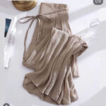 شلوار کمر چین دار تابستانه