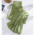 شلوار کمر چین دار تابستانه