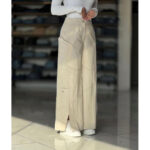 شلوار لینن بغل پاگن فری سایز کد 1069 - Image 5