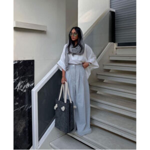 ست مانتو وال و شلوار لینن