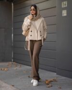 ترنچ کت کتان کوتاه کد 1108 - Image 13