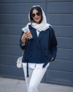 ترنچ کت کتان کوتاه کد 1108 - Image 9