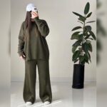 ست بلوز و شلوار بافت درجه یک مدل نیکا کد 1112