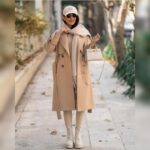 پالتو فوتر بلند کمربند دار مدل ماهور کد 1113