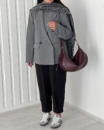 پالتو پاییزه تک رنگ کد 1135 - Image 14