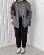 پالتو پاییزه تک رنگ کد 1135 - Image 12