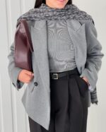 پالتو پاییزه تک رنگ کد 1135 - Image 10