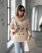 ترنچ کت مدل lador کمردار کتان کد 1116 - Image 7