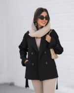 ترنچ کت مدل lador کمردار کتان کد 1116 - Image 8