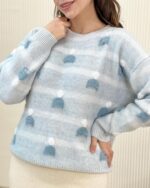 بلوز بافت موهر زنانه کد 1124 - Image 7