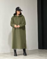 پیراهن پاییزه کلاه دار کد 1157 - Image 4