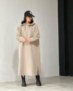 پیراهن پاییزه کلاه دار کد 1157 - Image 3