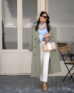 ترنچ کت بلند کتان کد 1151 - Image 7