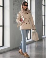 ترنچ کت مدل lador کمردار کتان کد 1116 - Image 5