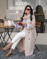 ترنچ کت بلند کتان کد 1151 - Image 3