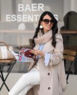 ترنچ کت بلند کتان کد 1151 - Image 2