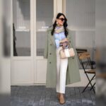 ترنچ کت بلند کتان