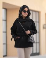 ترنچ کت مدل lador کمردار کتان کد 1116 - Image 4