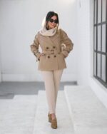 ترنچ کت مدل lador کمردار کتان کد 1116 - Image 3