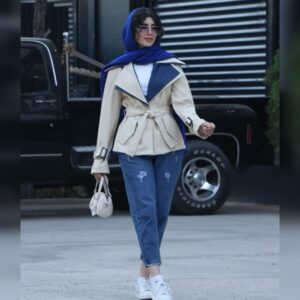 بارانی دو یقه کتان