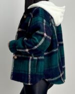 شکت چهارخونه کلاه تدی پشمی کد 1156 - Image 8