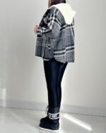 شکت چهارخونه کلاه تدی پشمی کد 1156 - Image 5